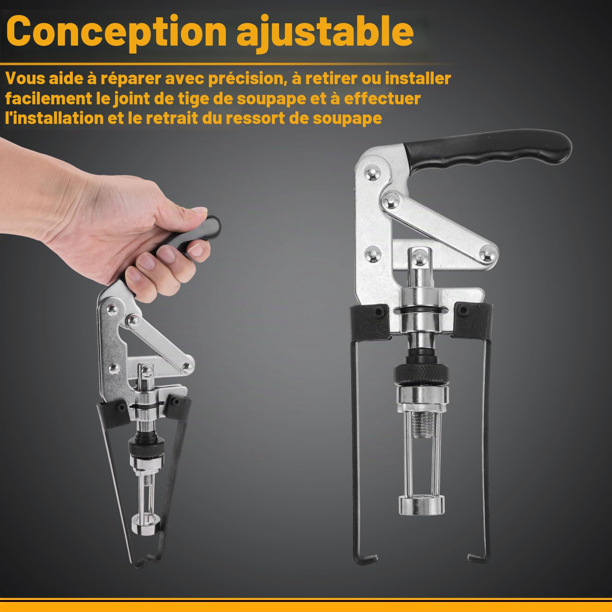 Outil Compresseur De Ressort De Soupape pour L'Installation Et Le Retrait des Joints De Queue De Soupape Et des Ressorts De Soupape sur Les Véhicules