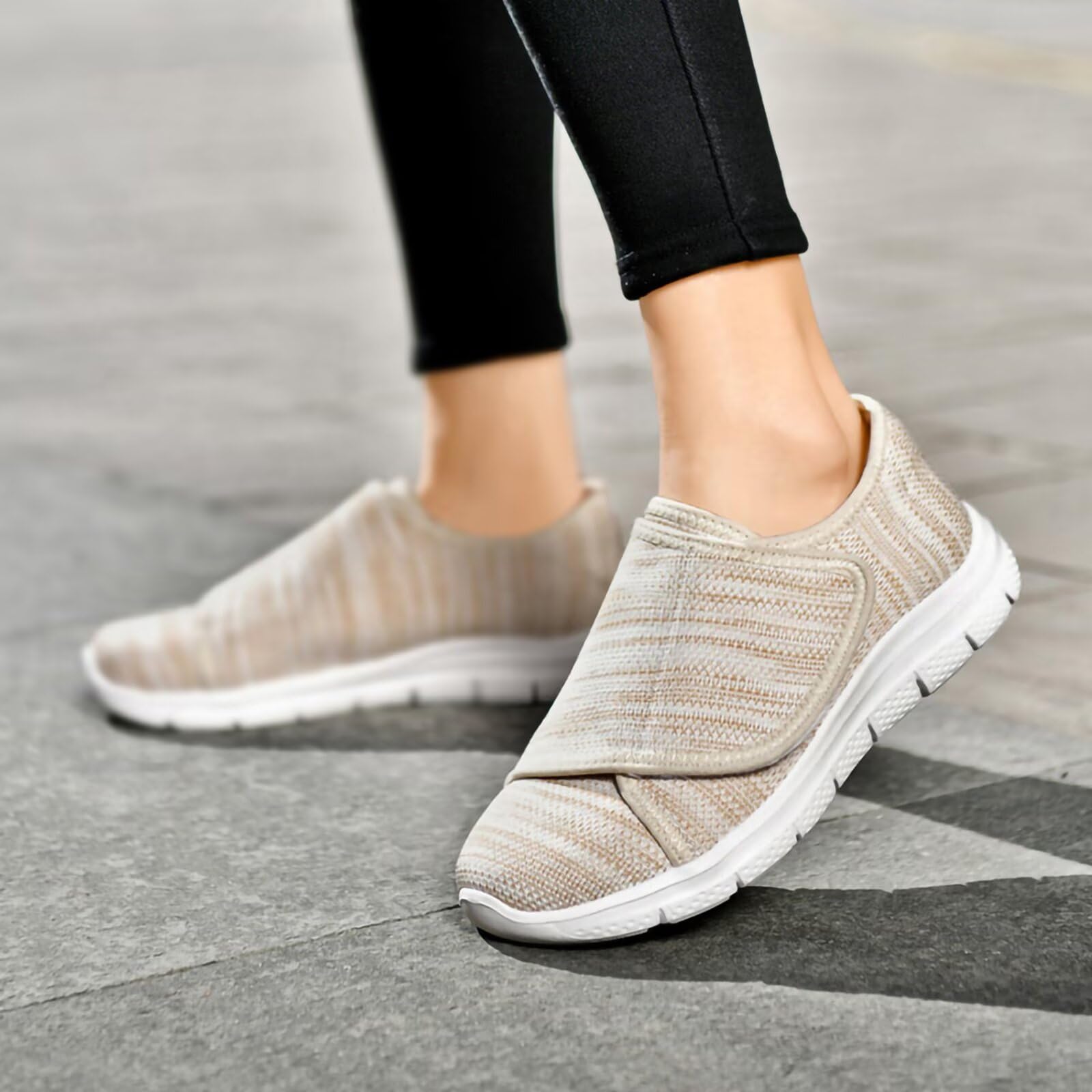 Scarpe Diabetiche Donna Pianta Larga Ortopediche Pantofole Anziani Regolabili Senza Lacci Comode Ciabatte