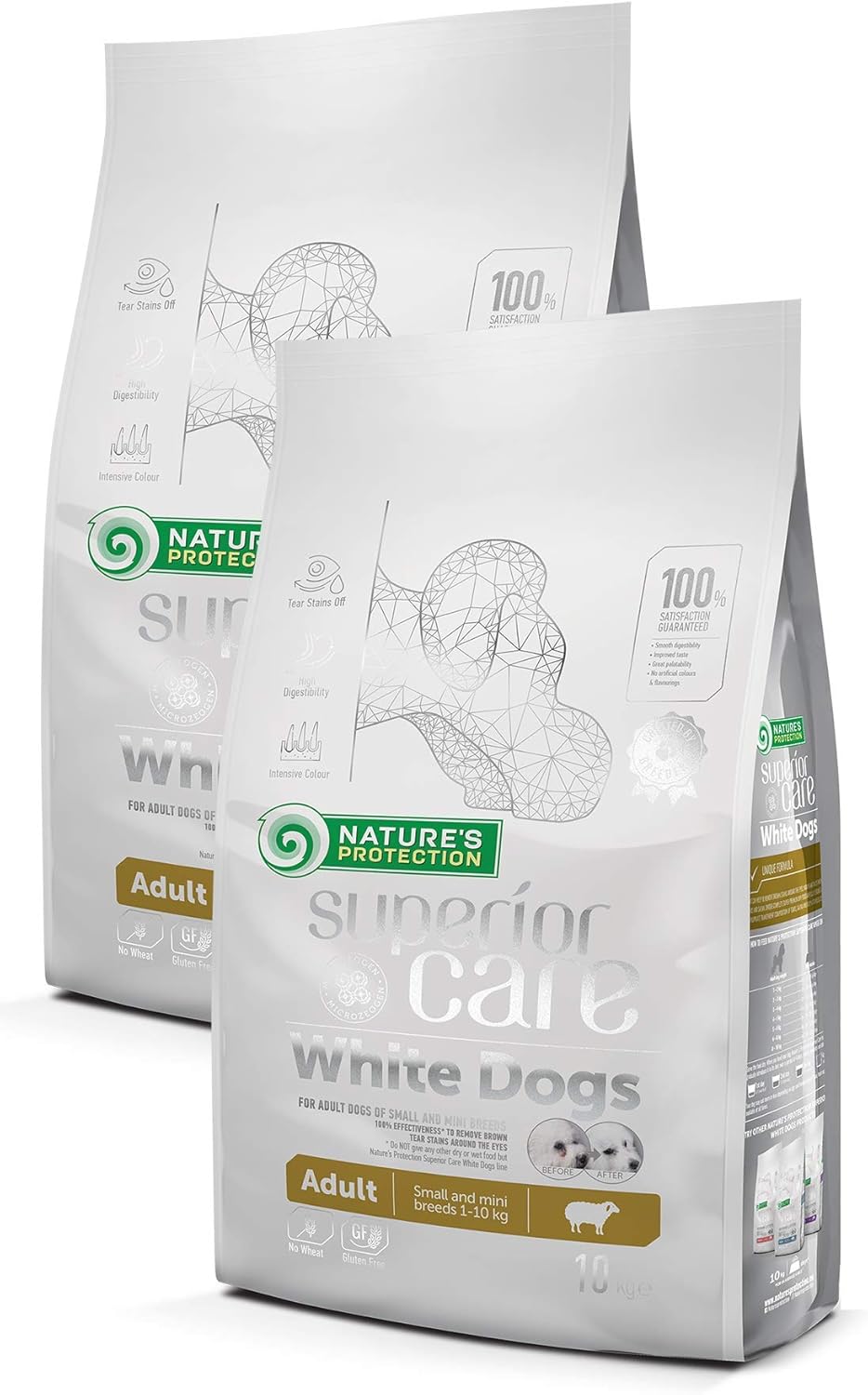 Nature's Protection Superior Care White Dogs Dry Food, Lamb, For Adult