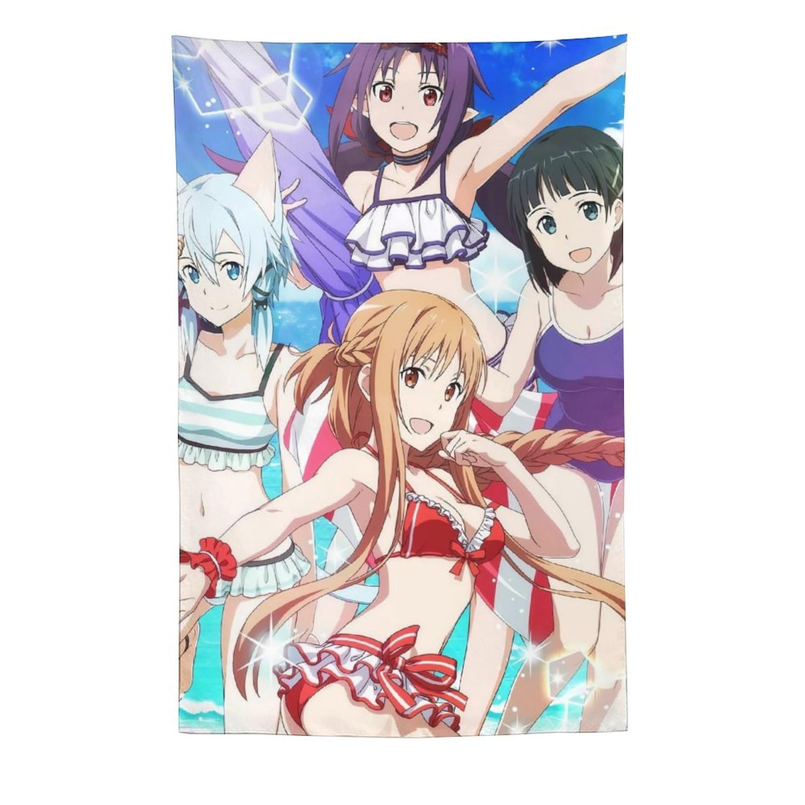 Amazon.co.jp: 壁タペストリー 可愛い アニメキャラ柄 ビキニのSAO 