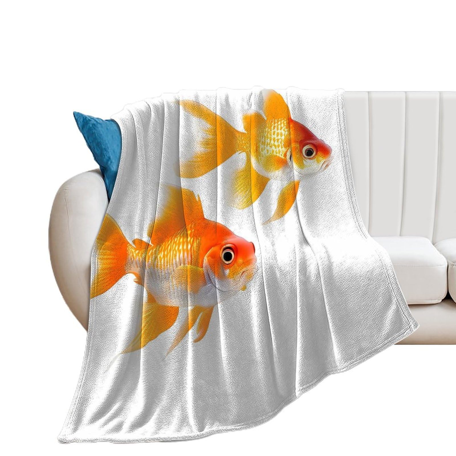 Couverture poissons rouges pour des soirées cocooning chaleureuses sur le canapé