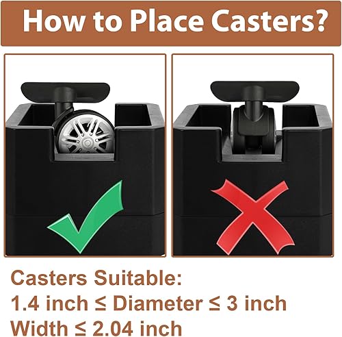 Miniatura 6 de Elevadores de cama de 3 pulgadas, elevadores ajustables para muebles de cama, altura de 2, elevadores resistentes de 3 pulgadas para ruedas