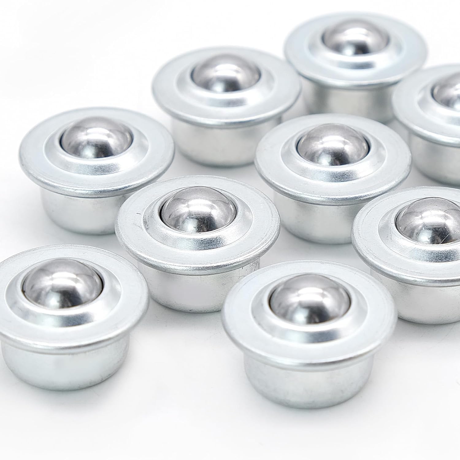 10 piezas Transferencia de bolas de acero inoxidable Ruedas de bolas universales Rodamiento Transportador Ruedas universales para muebles
