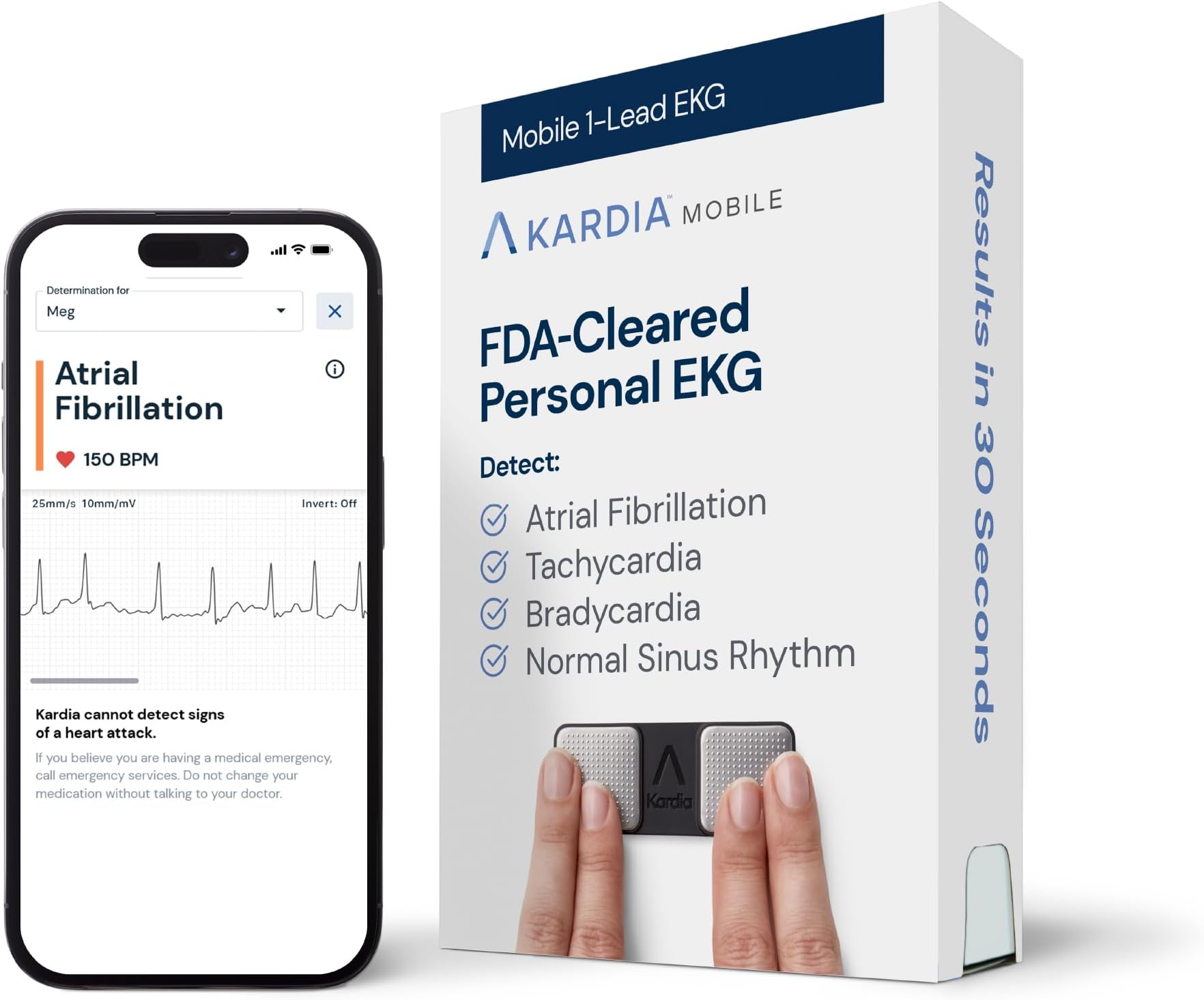 KardiaMobile Personal EKG (ECG) Device and Heart Monitor - Single-Lead EKG Recording - Detect AFib - FDA-Cleared - by AliveCor, Pack of 1