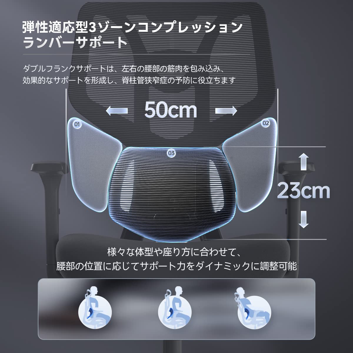 Amazon.co.jp: Hbada オフィスチェア デスクチェア 椅子 昇降 