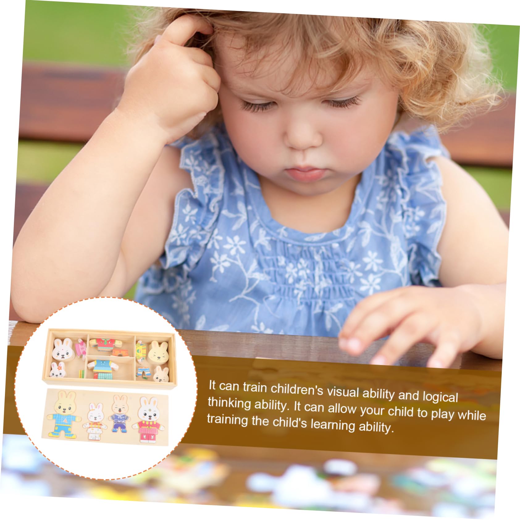 Toddmomy Juego de Madera de Animales para Niños Diseño de Dibujos Animados, Juego Educativo Creativo para Mejorar la Creatividad y Diversión