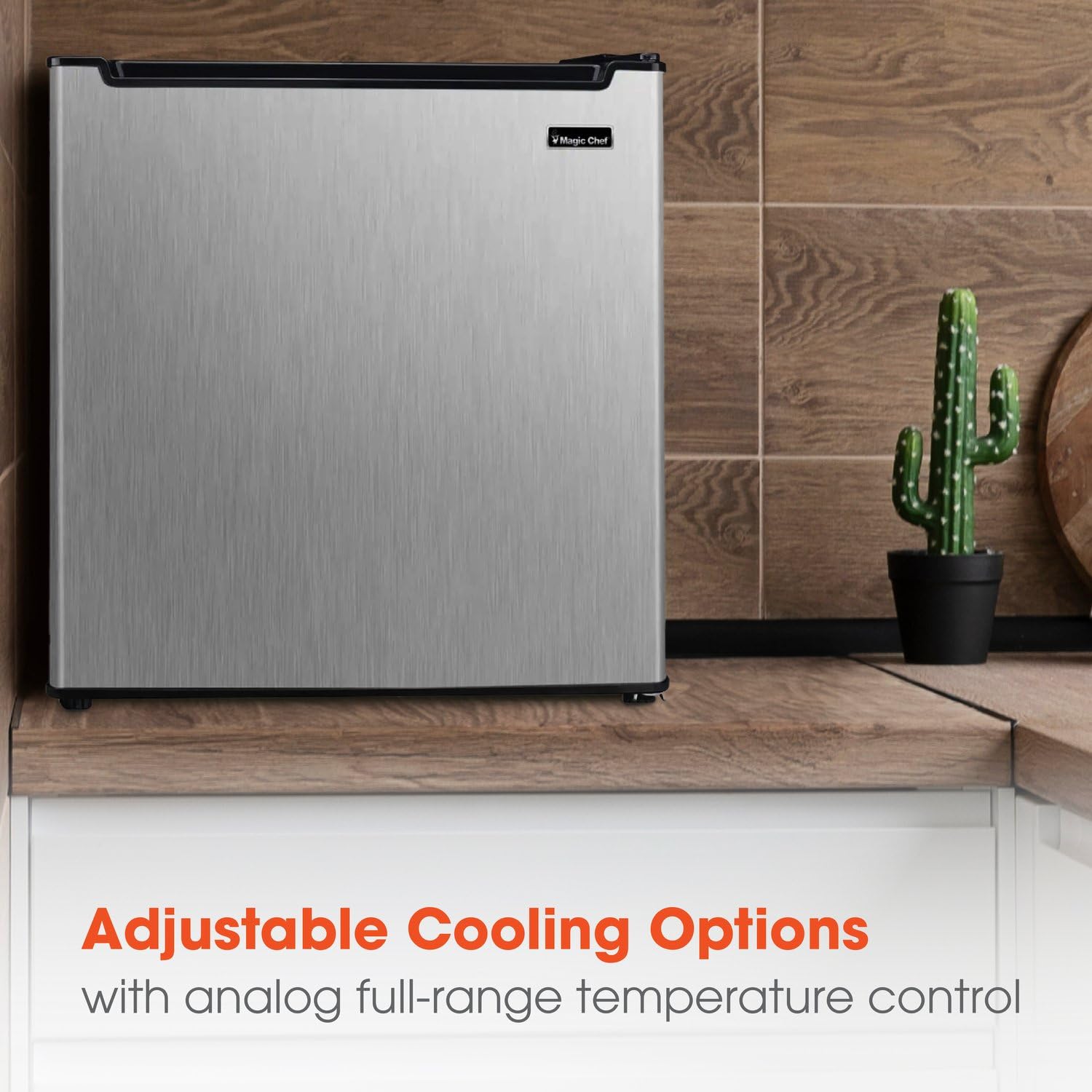Magic Chef 1.7-Cu. Ft. Mini Fridge In Stainless Steel, Small Compact All Refrigerator With No Freezer For Bedroom, Apartment, Dorm Room, Office on Fridge.com - View 6
