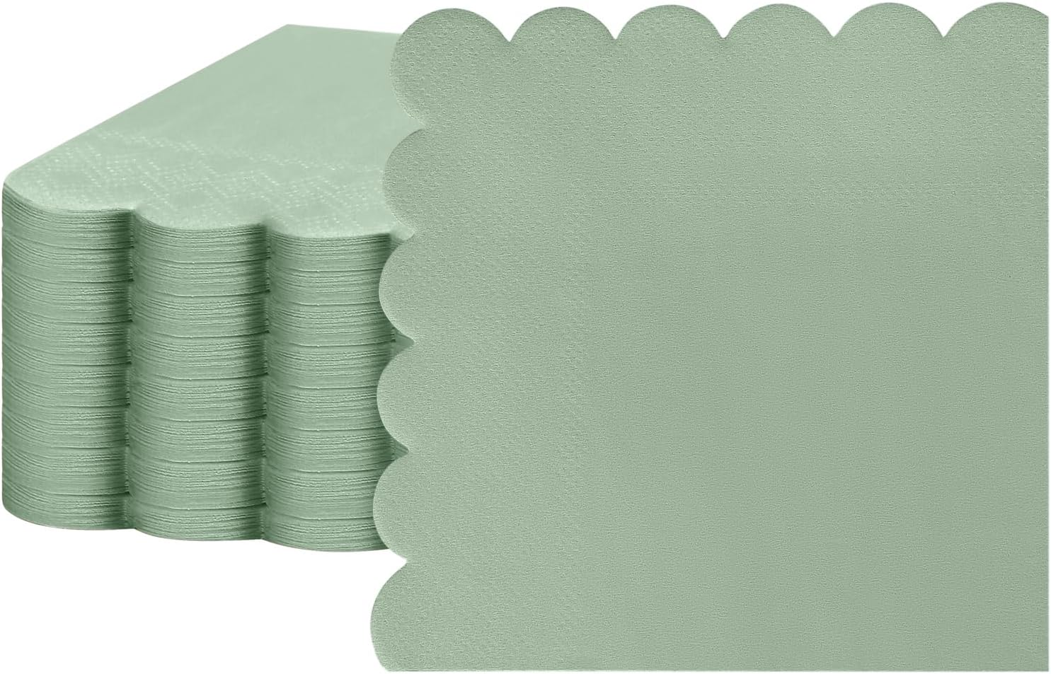 Dualshine 200 Pack Scalloped Cocktail Disposable Napkins