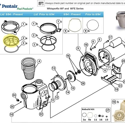 Vista 83 de Swimables Montaje completo de hardware compatible con todas las bombas de piscina Pentair Whisperflo e Intelliflo Incluye pernos de placa