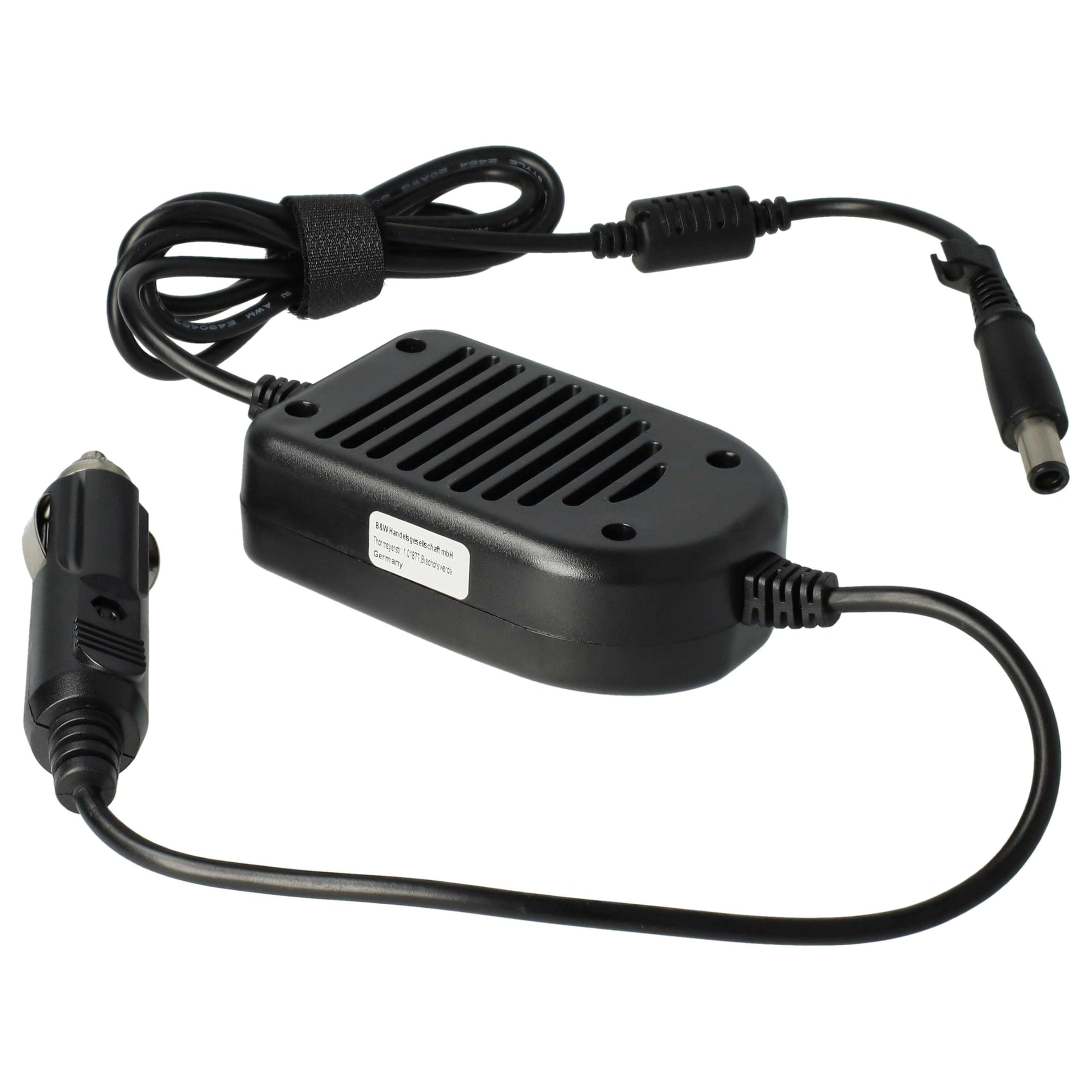 vhbw caricabatteria da auto compatibile con Dell Vostro 3450, 3550, 3000, 3300, 3400, 3500, 2510, 3700 notebook - Caricatore da 12V nero 4.62 A
