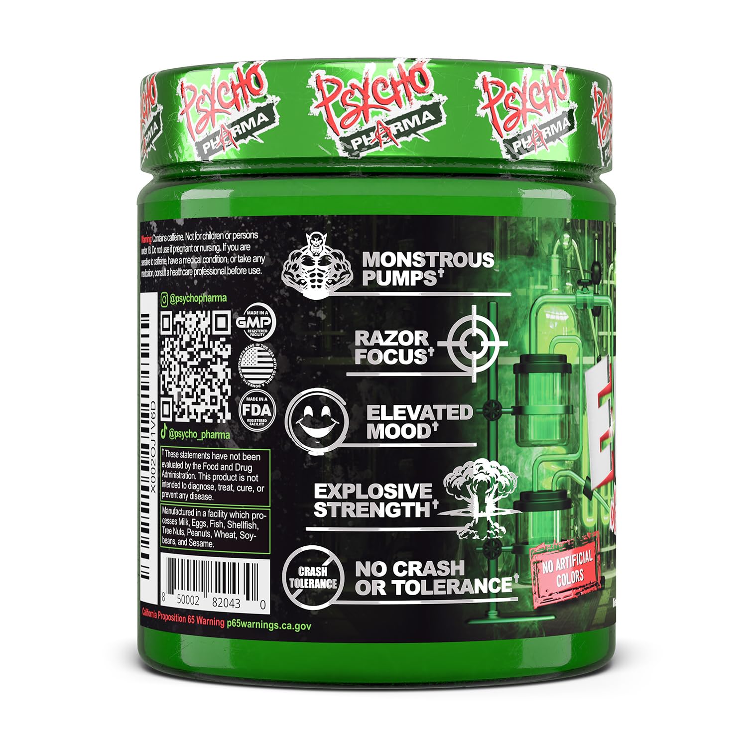 Psycho Pharma Edge of Insanity High-Stim Pre-Workout Powder – Intense Energy, Focus, Strength and Muscle Pumps – Advanced Pre Workout Supplement (Spiked Punch) — Amazon image 9