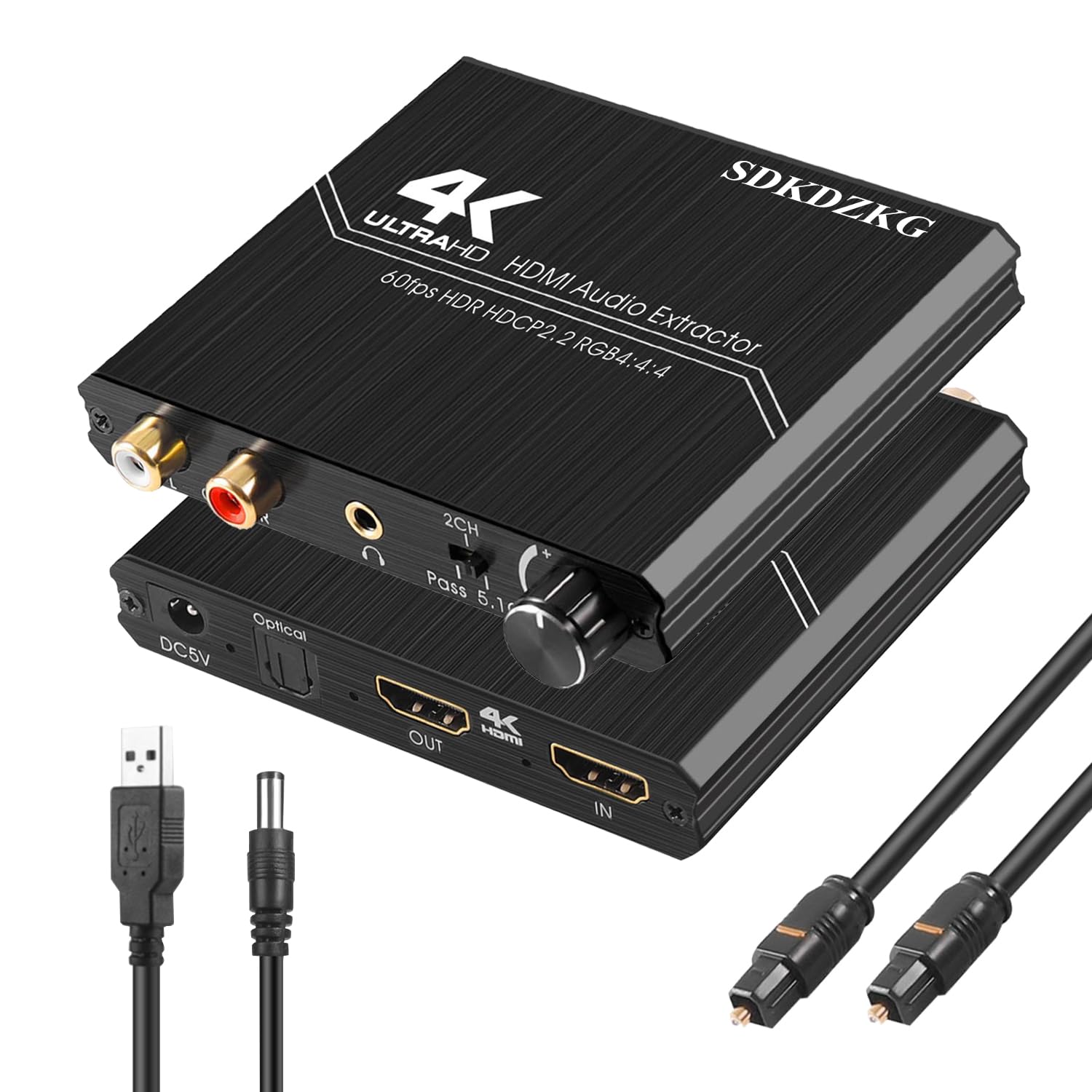 Estrattore Audio HDMI A Ottico/RCA - Supporto 4K30Hz, Per PS5, Proiettori, Monitor DVI