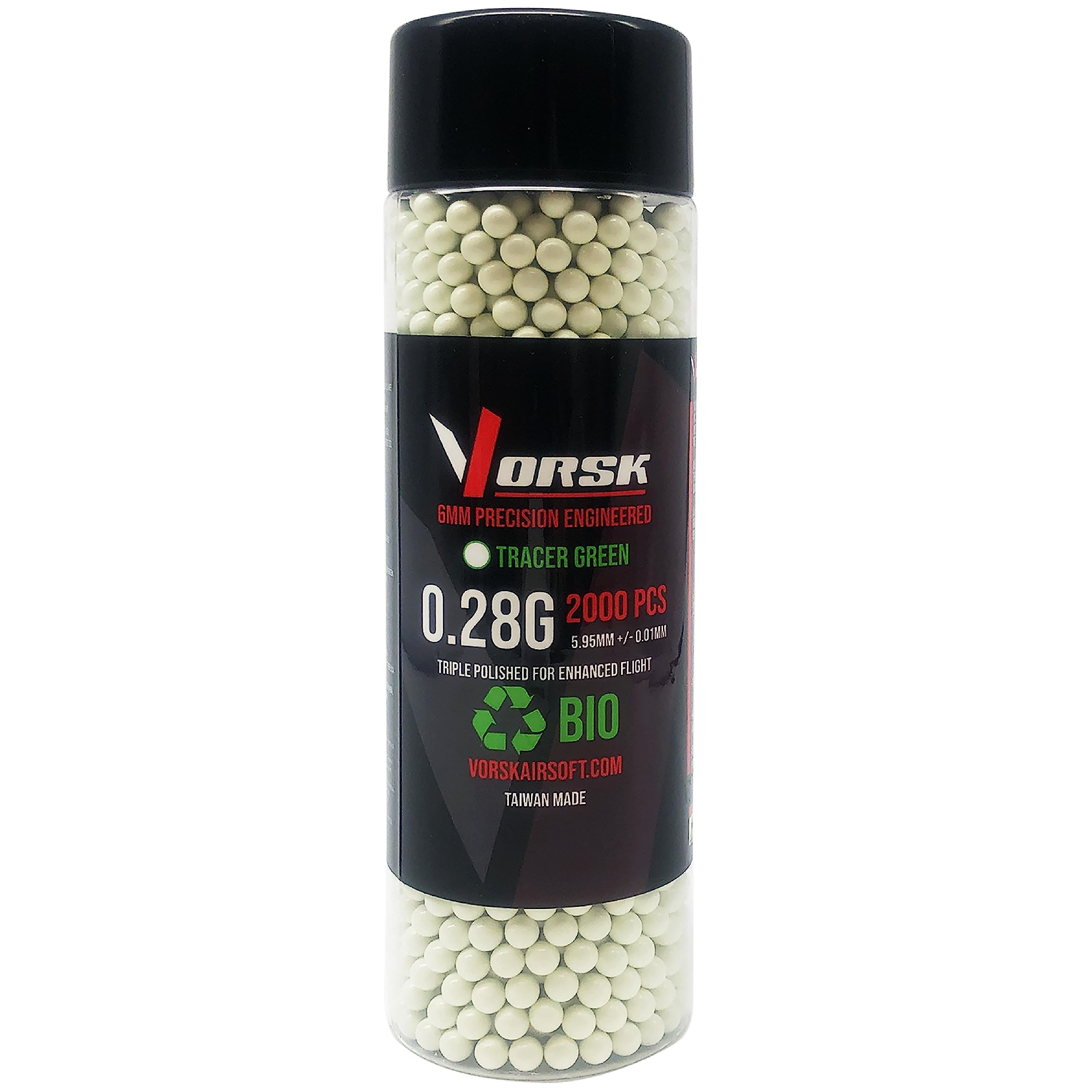Vorsk Tracer BBs - 0.28g - Green - Biodegradable