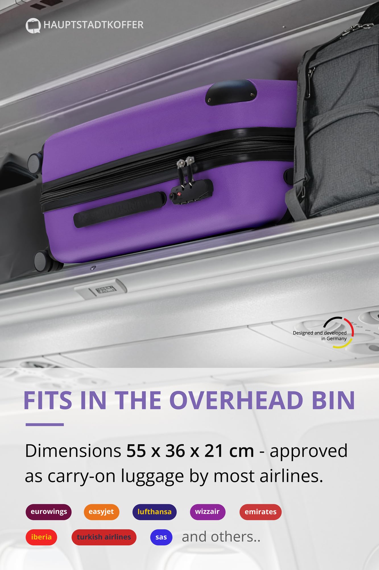 HAUPTSTADTKOFFER - Spree - Maleta rígida, Trolley expandible, Equipaje de Viaje, 4 Ruedas Dobles, TSA, 65 cm, 74 litros, Champán — view 110