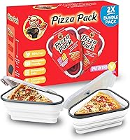 Vista 19 de El Paquete de Pizza Perfecto™ - Contenedor Reutilizable de Almacenamiento de Pizza con 5 Bandejas de Servicio Aptas para Microondas - Contenedor