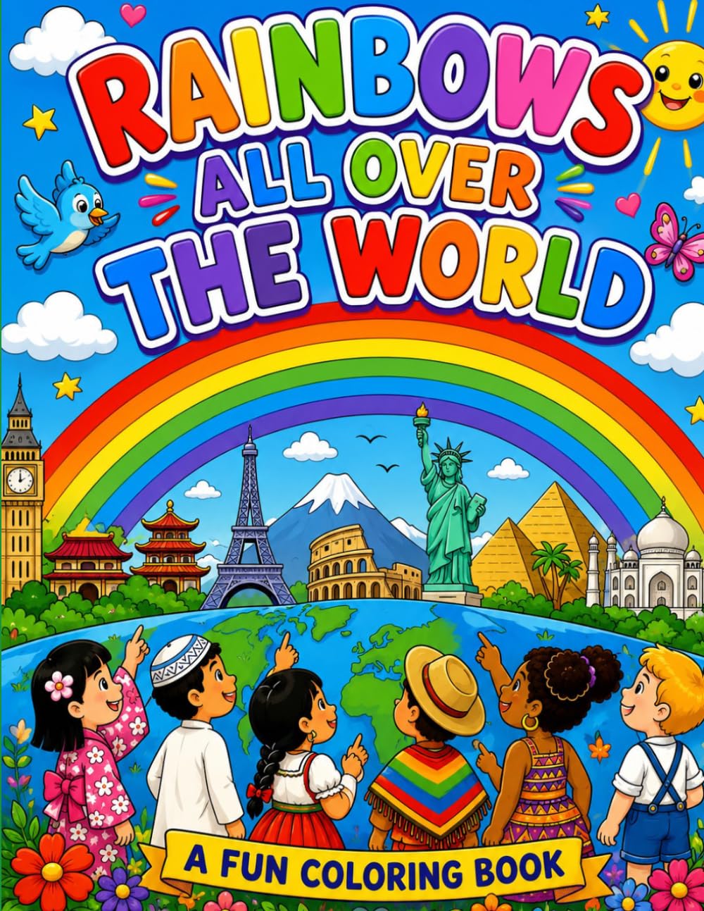 RAINBOWS ALL OVER THE WORLD: A FUN COLORING BOOK