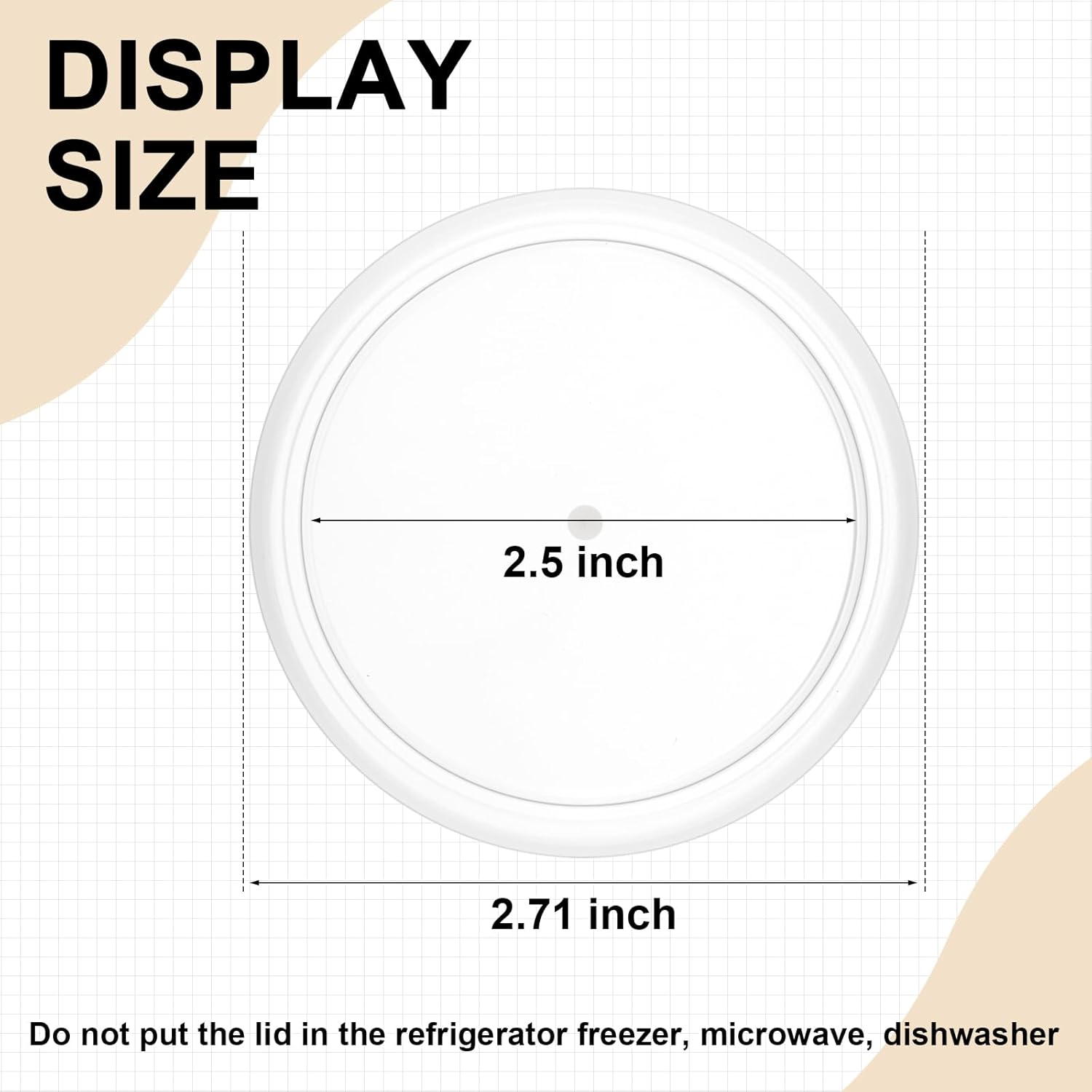 Tessco for you 24 Pieces Yogurt Container Lids Plastic Jar Lids Not Included Jar Replacement Compatible with Oui Yogurt lid Transparent (Clear)