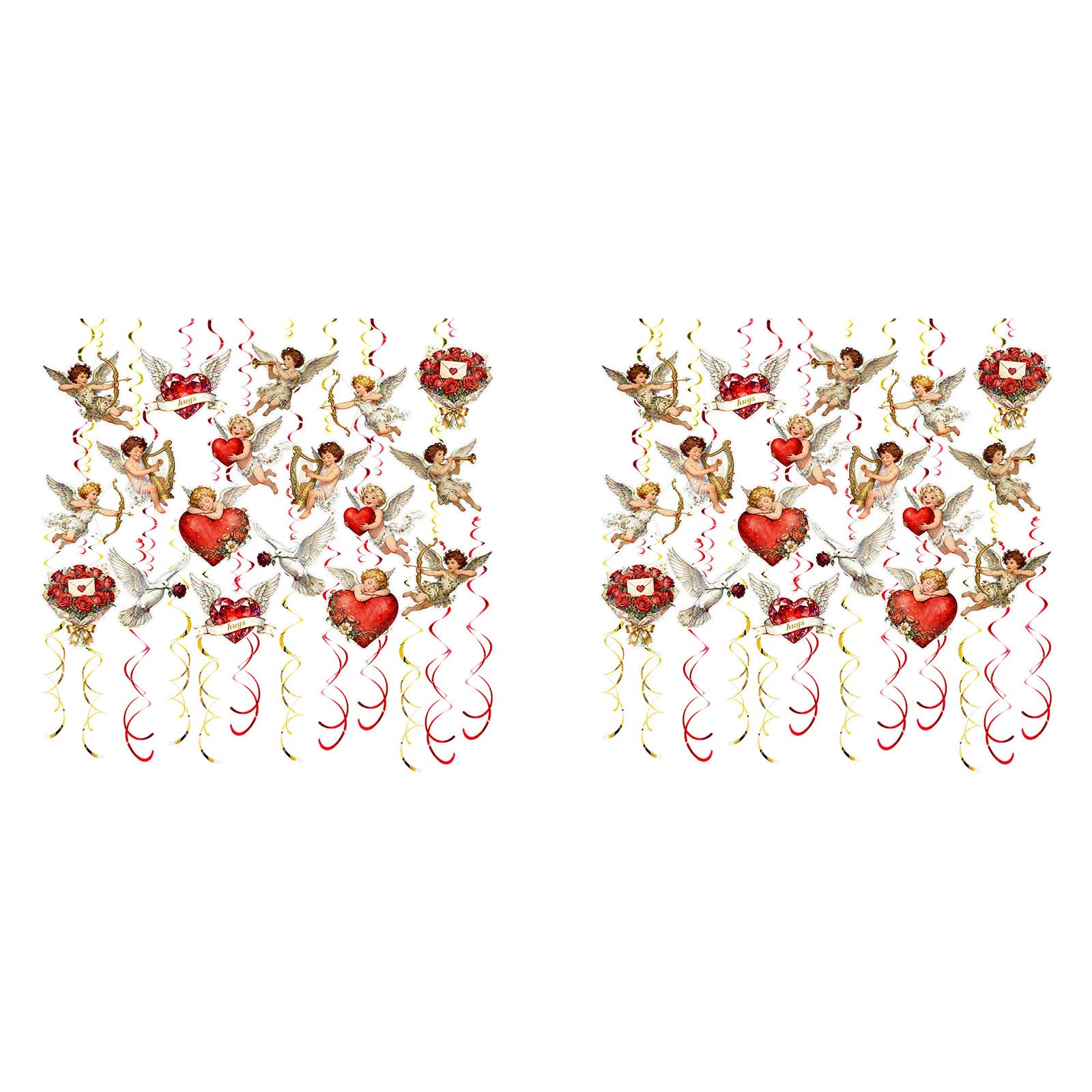 Tsophreniq Helical Hanging Decors for Valentine Parties Sustainable Paper Ornament Creates Beautiful Romance Atmospheres Party Supplies