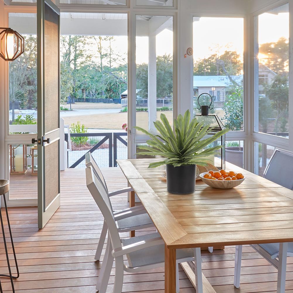 Briful Artificial Potted Plant 13 Inch Fake Plants with Pot Faux Agave Plants for Home Office Floor Table Bathroom Kitchen Decor Indoor Outdoor (Green) - Image 6