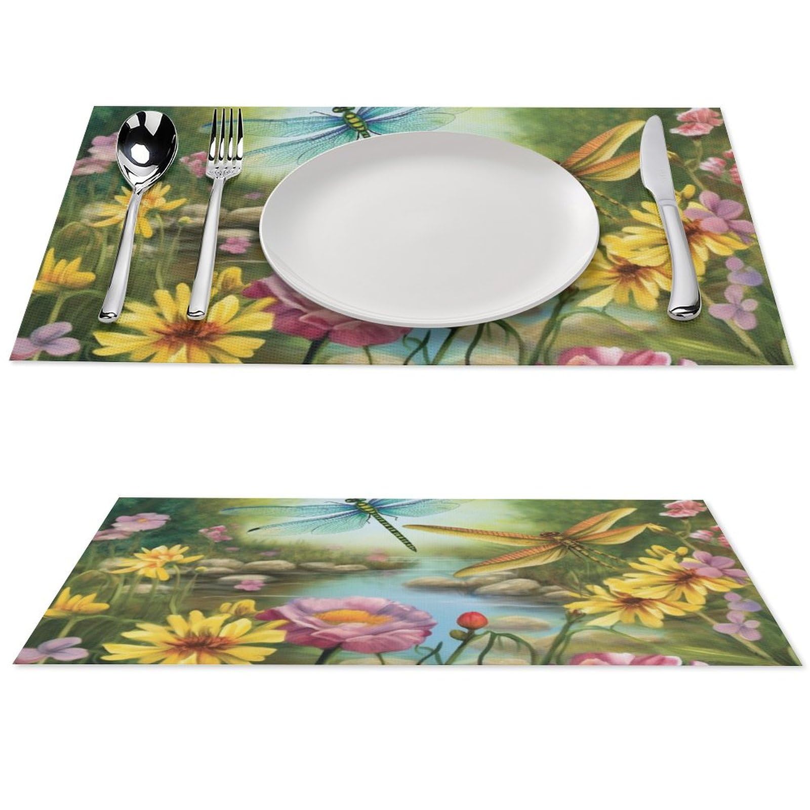 Sets de table libellule 45x30 cm lot de 6 résistants à la chaleur
