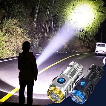 Three-Eyed Monster Mini Flash Super Power Flashlight, 3 Eyed Monster Mini Flashlight, German Three Eyed Monster Mini Flashlight, Thumb-Sized Flashlight (Sliver)