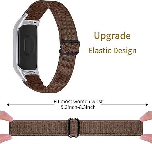 Miniatura 6 de Moekk Mi 6 reloj trenzado banda, correas de reloj de nylon elástico ajustable trenzado elástico Sport Loop Correa reemplazo hombres mujeres pulsera