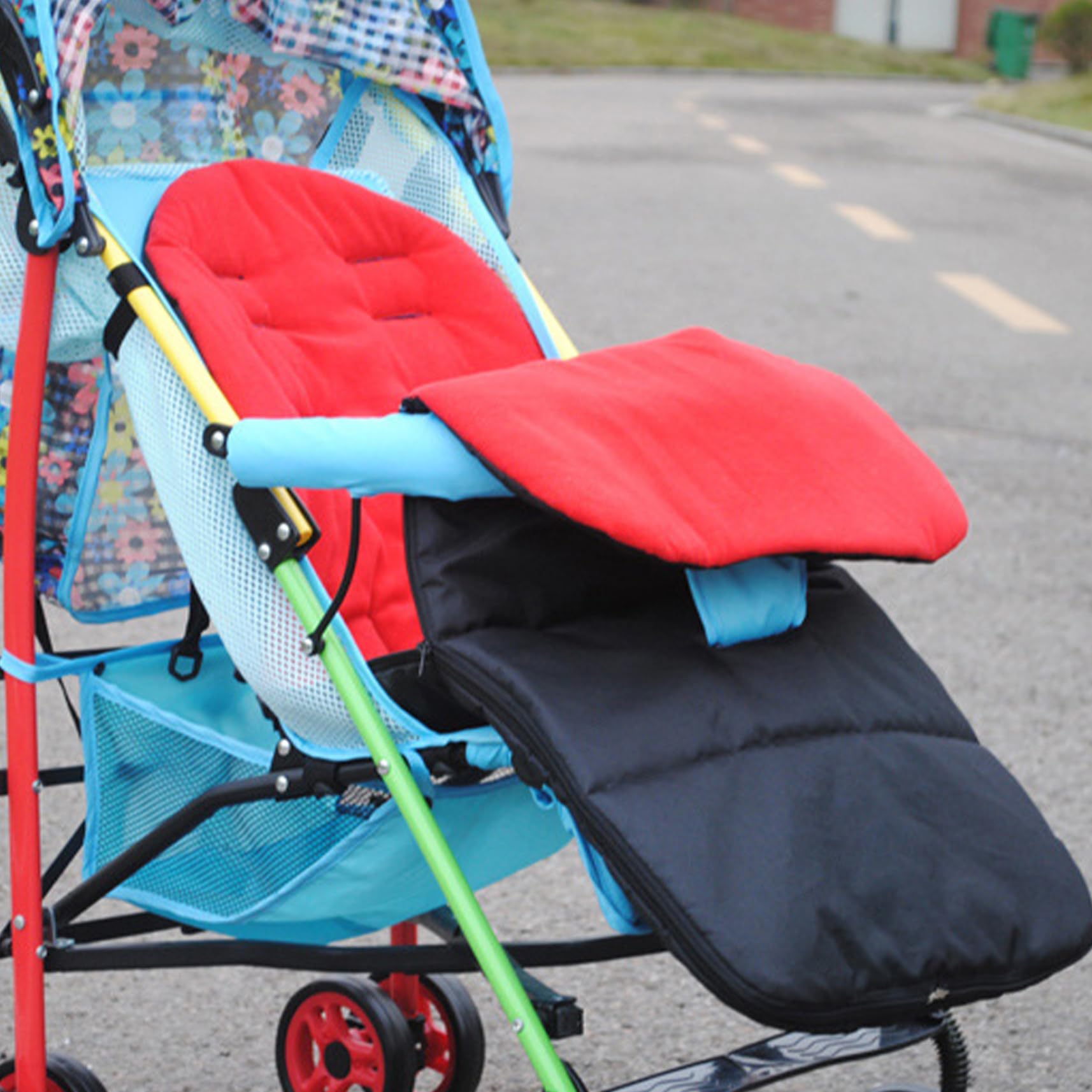Sacco a Pelo per Passeggino, Sacco a Pelo per Passeggino Caldo e Accogliente con Fodera in Pile Polare, per Stamina Impermeabile Antivento, Copertura Staccabile 2 in 1