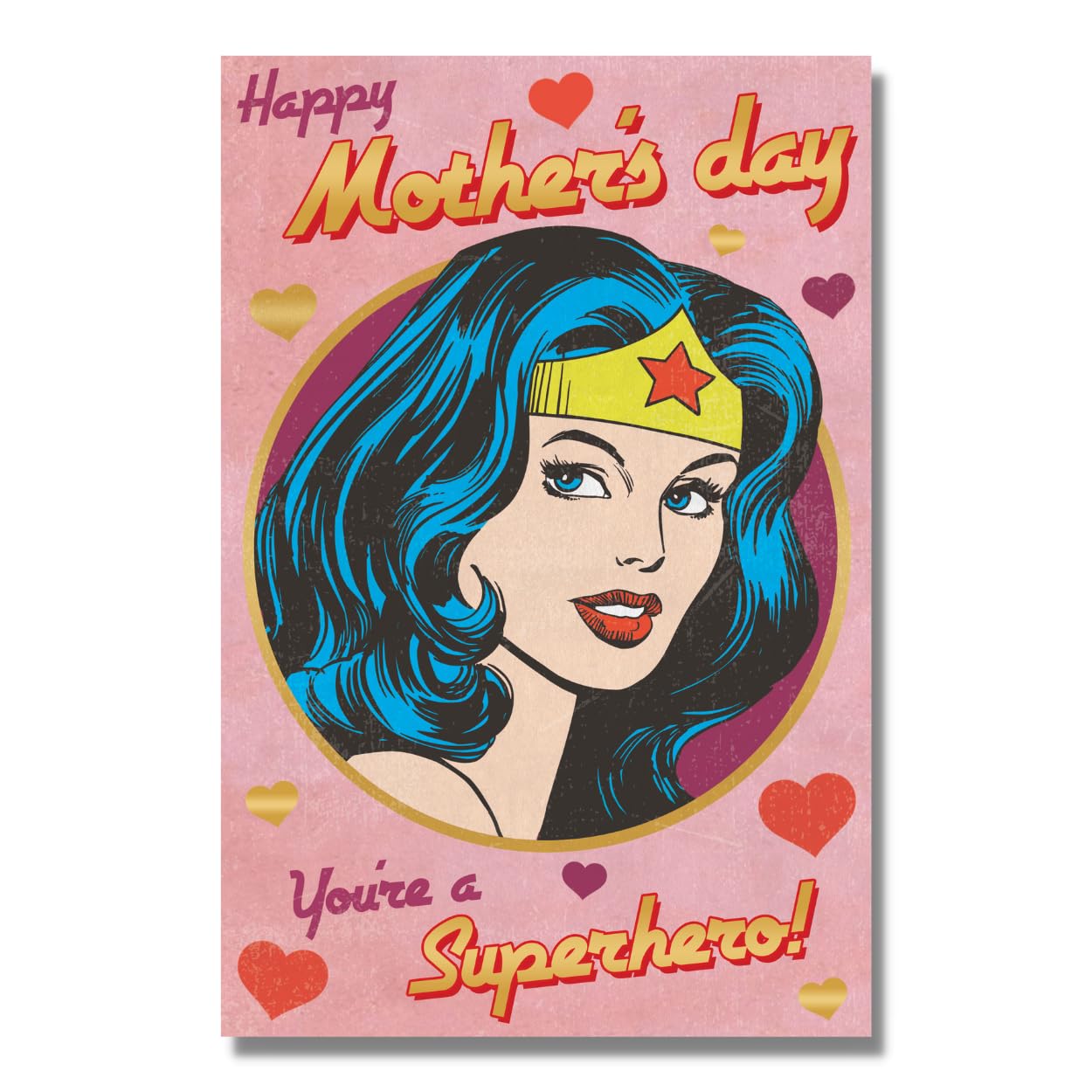 Wonder Woman Happy Mother's Day Card, You're A Superhero Mothers Day Card For Mum, DC Comics Lover