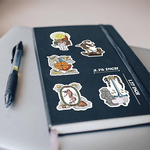 Miniatura 5 de 103 calcomanías de tarot para diario, basado en The Rider Waite Smith, cartas de tarot, personajes y símbolos, accesorios de astrología y brujería
