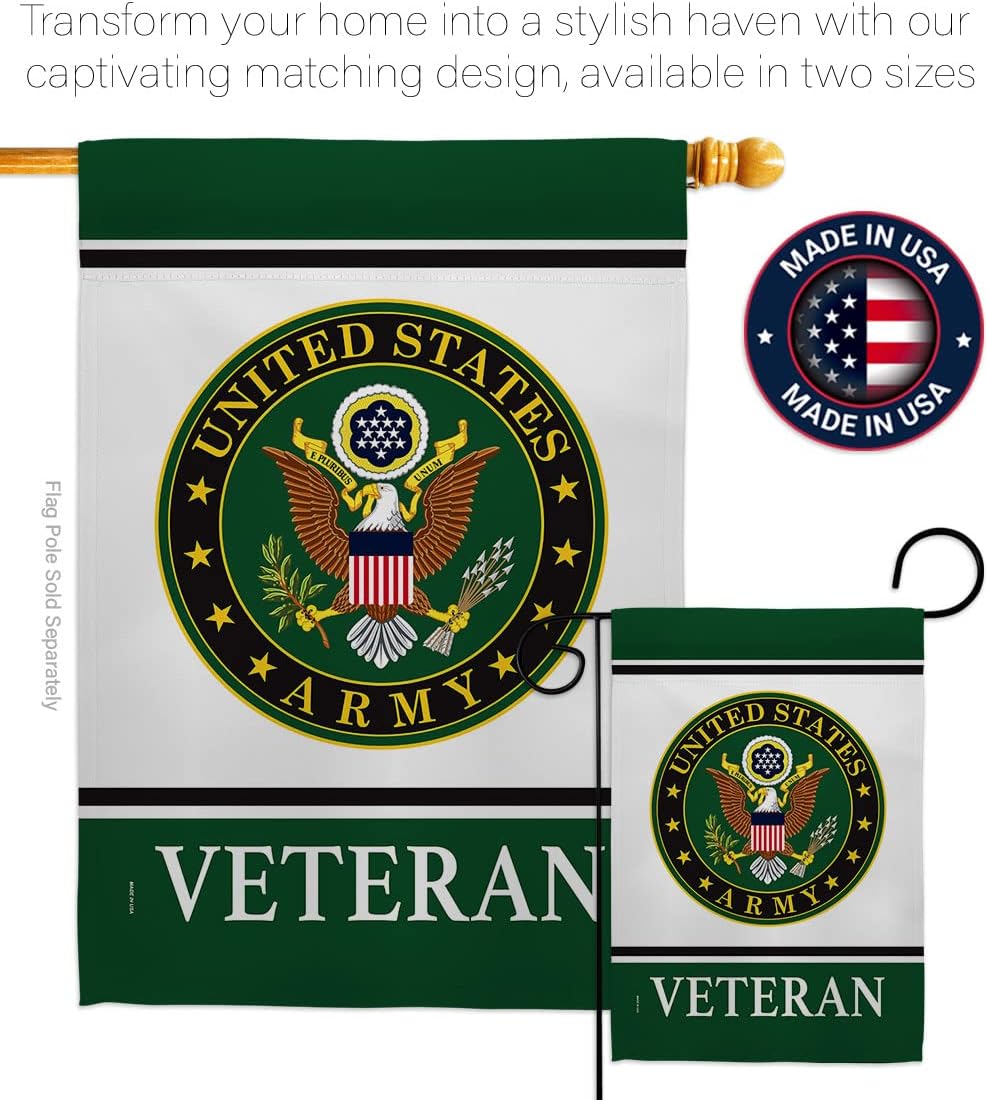 Army Veteran Garden Flag - Armed Forces Rangers United State American Military Retire Official - House Decoration Banner Small Yard Gift Double-Sided Made in USA 13 X 18.5 - Image 4