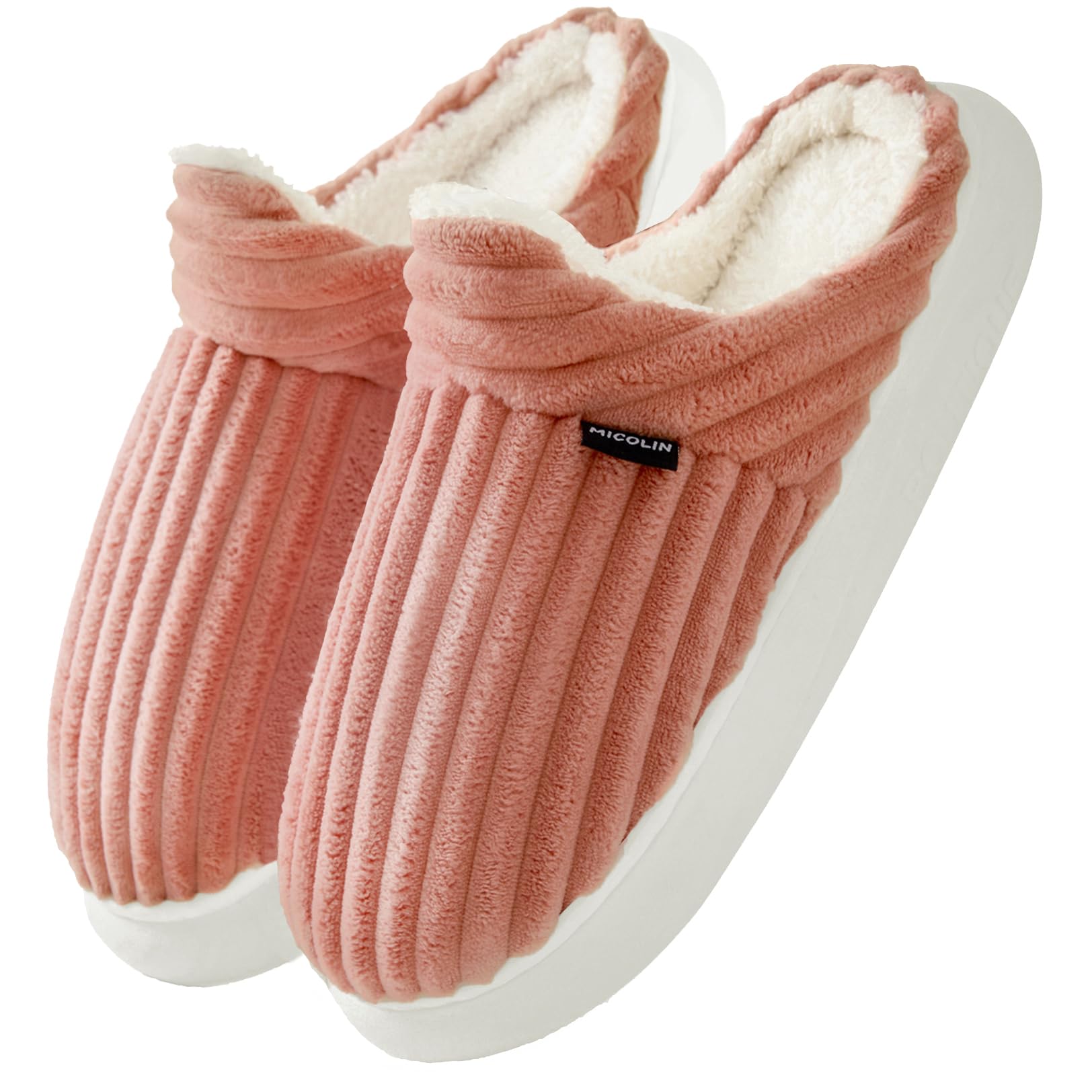 Misolin Hausschuhe Damen Herren Winter Wärme With Memory Foam Kordsamt Plüsch Weiche Slippers Rutschfeste Bequem Pantoffeln Indoor Outdoor