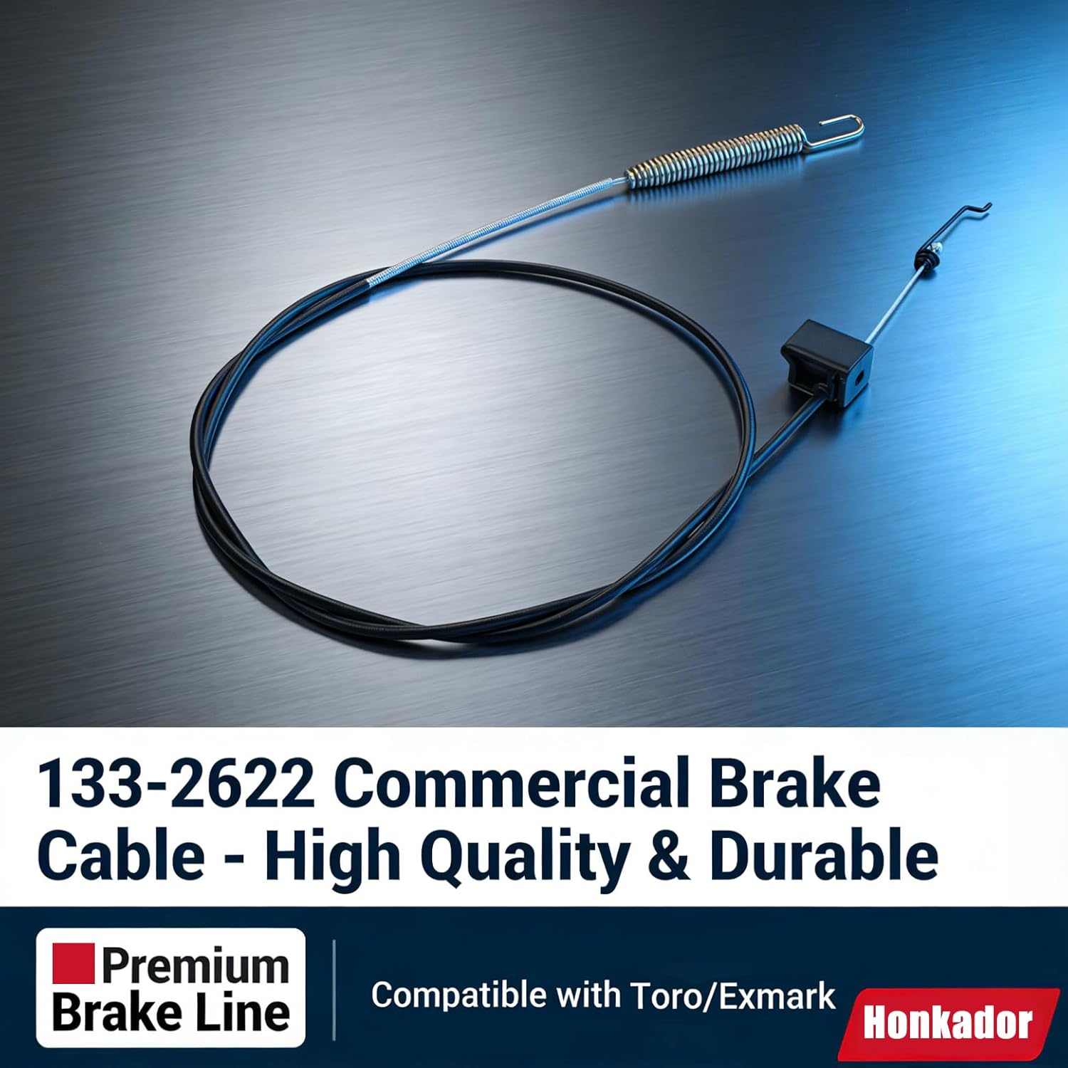 133-2622 Commercial Brake Cable, Compatible with Blade Brake Cable for Toro Timemaster, Turfmaster 30-inch Mowers, for Commercial ECS180CKA30000 S Push Mower Series, Replaceable Model 121-2310