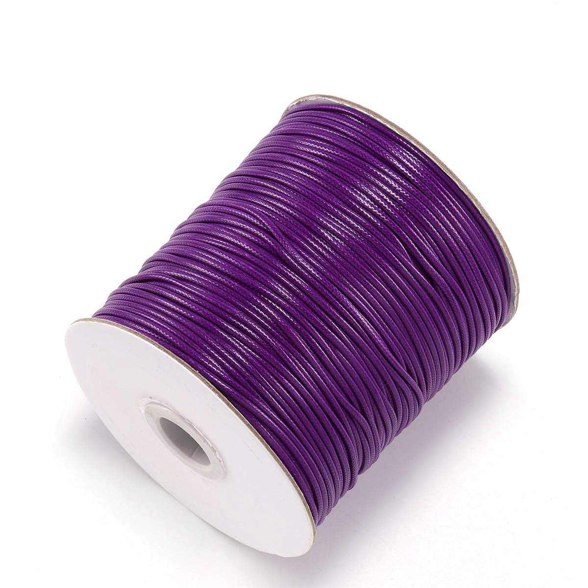 10m/lot 22 Color Leather Line Waxed Cotton Cord Thread,Waterproof Round Coated Wax Thread for for Jewelry Making DIY Bracelet Supplies Braided Bracelets DIY Accessories (Purple, 2.0mm×10m)