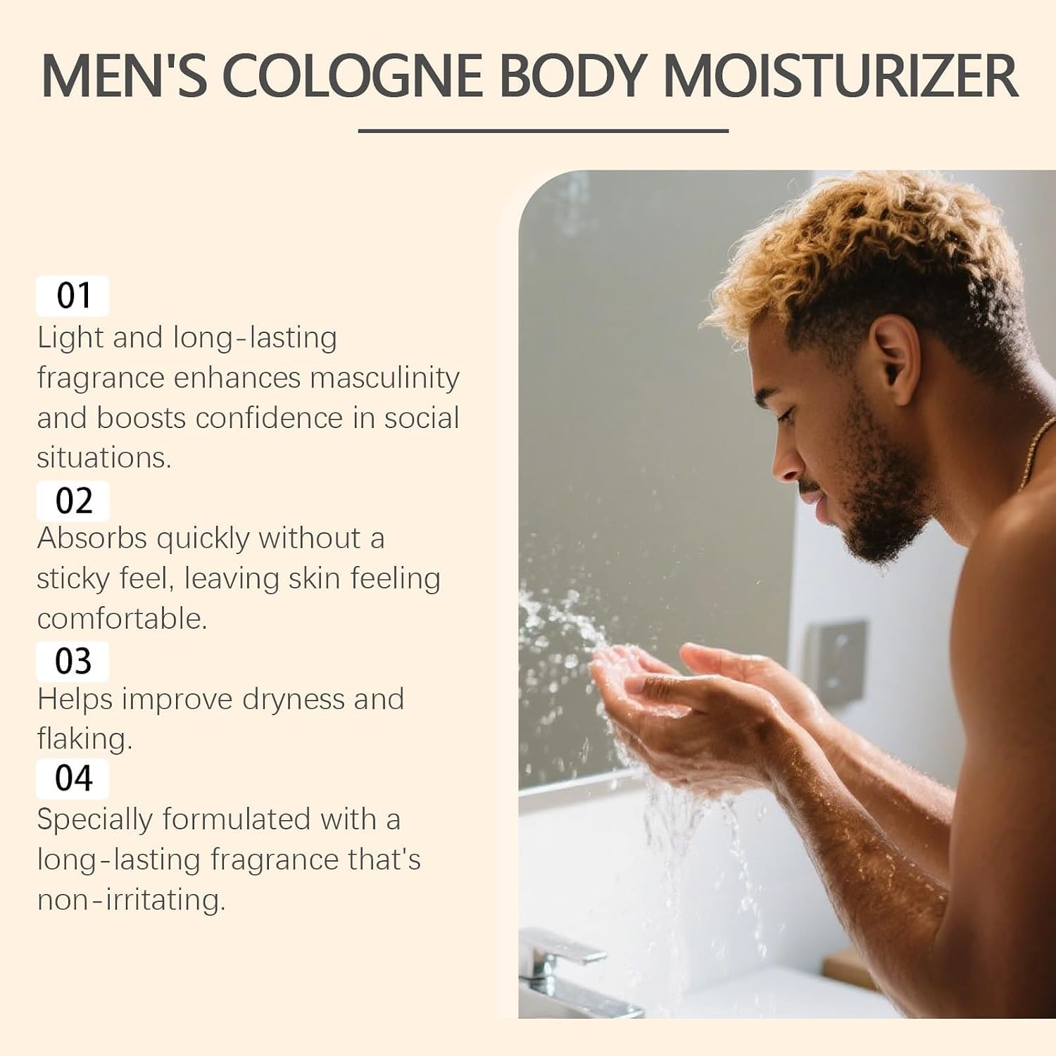 Crema idratante corpo uomo, crema idratante corpo profumata（3pcs）