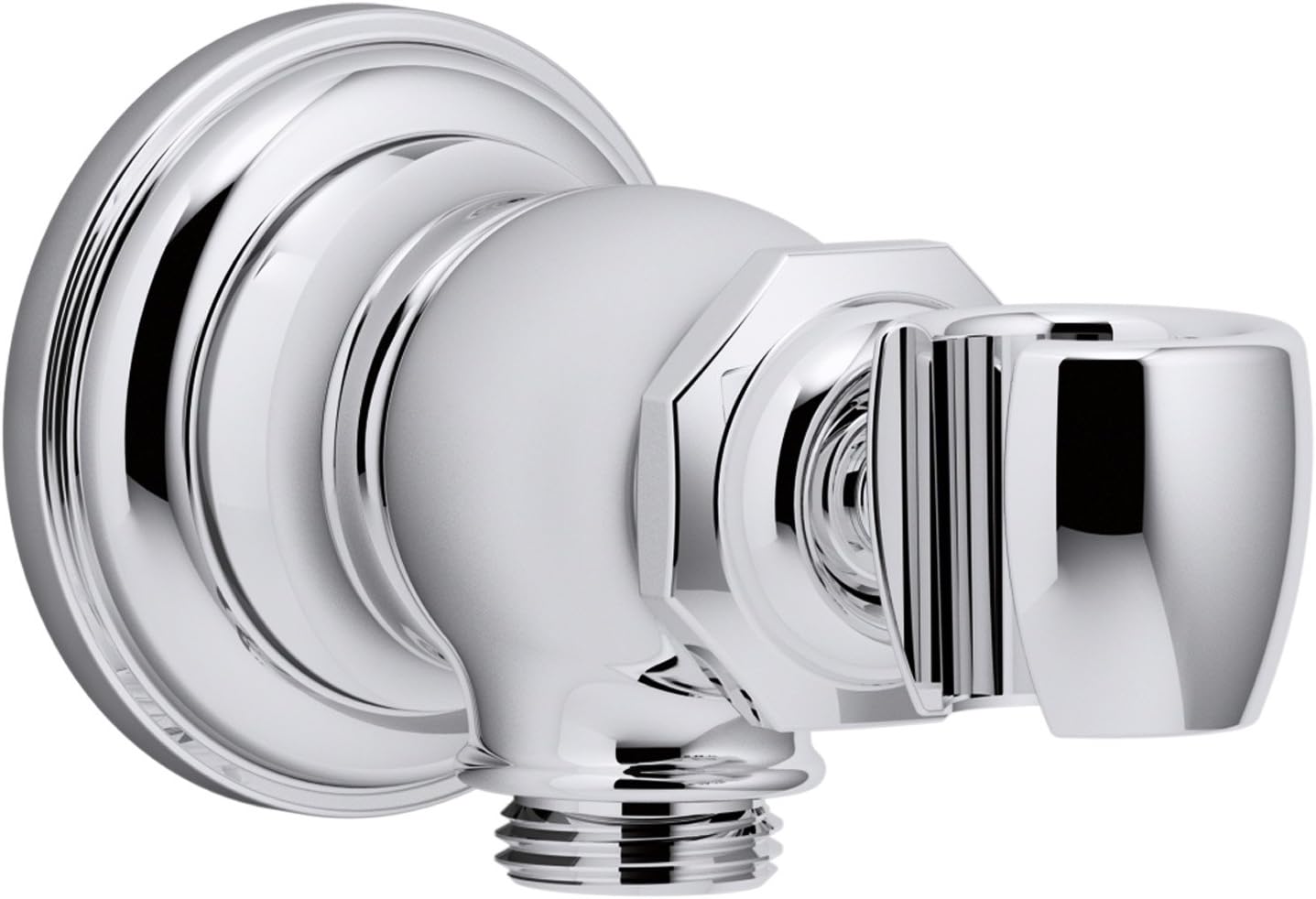 Amazing 🔥 KOHLER K-72797-CP Artifacts Wall-mount handshower holder and supply elbow, Polished Chrome,.5