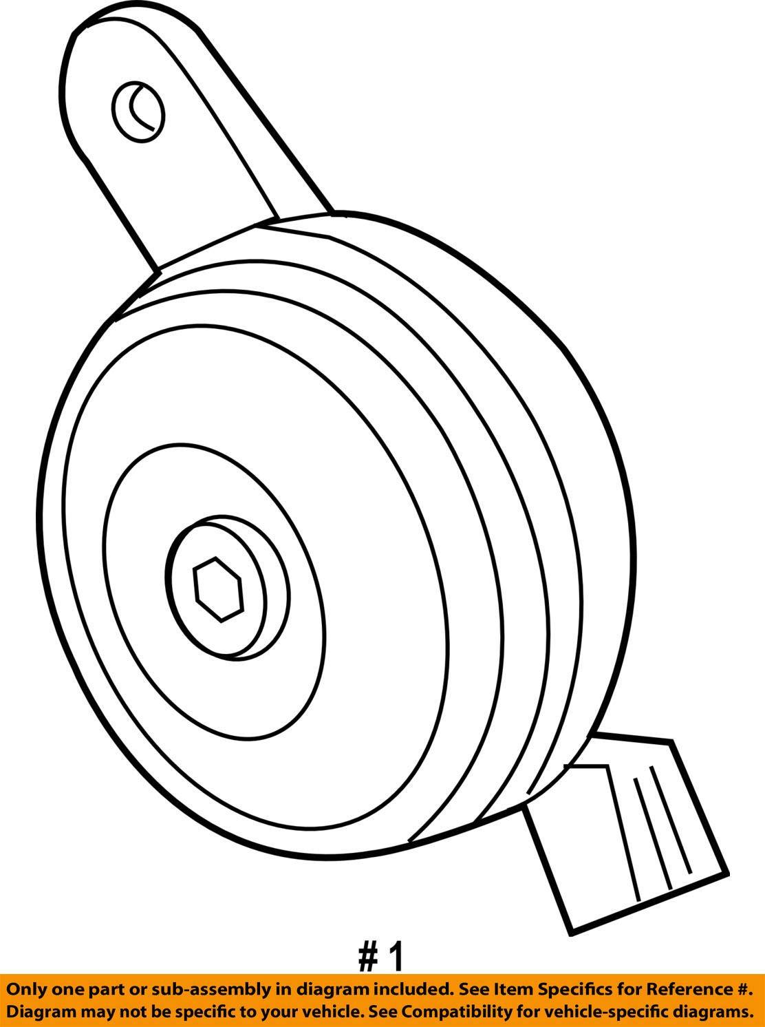Genuine Honda 38100-S1F-013 Horn Assembly (Low)