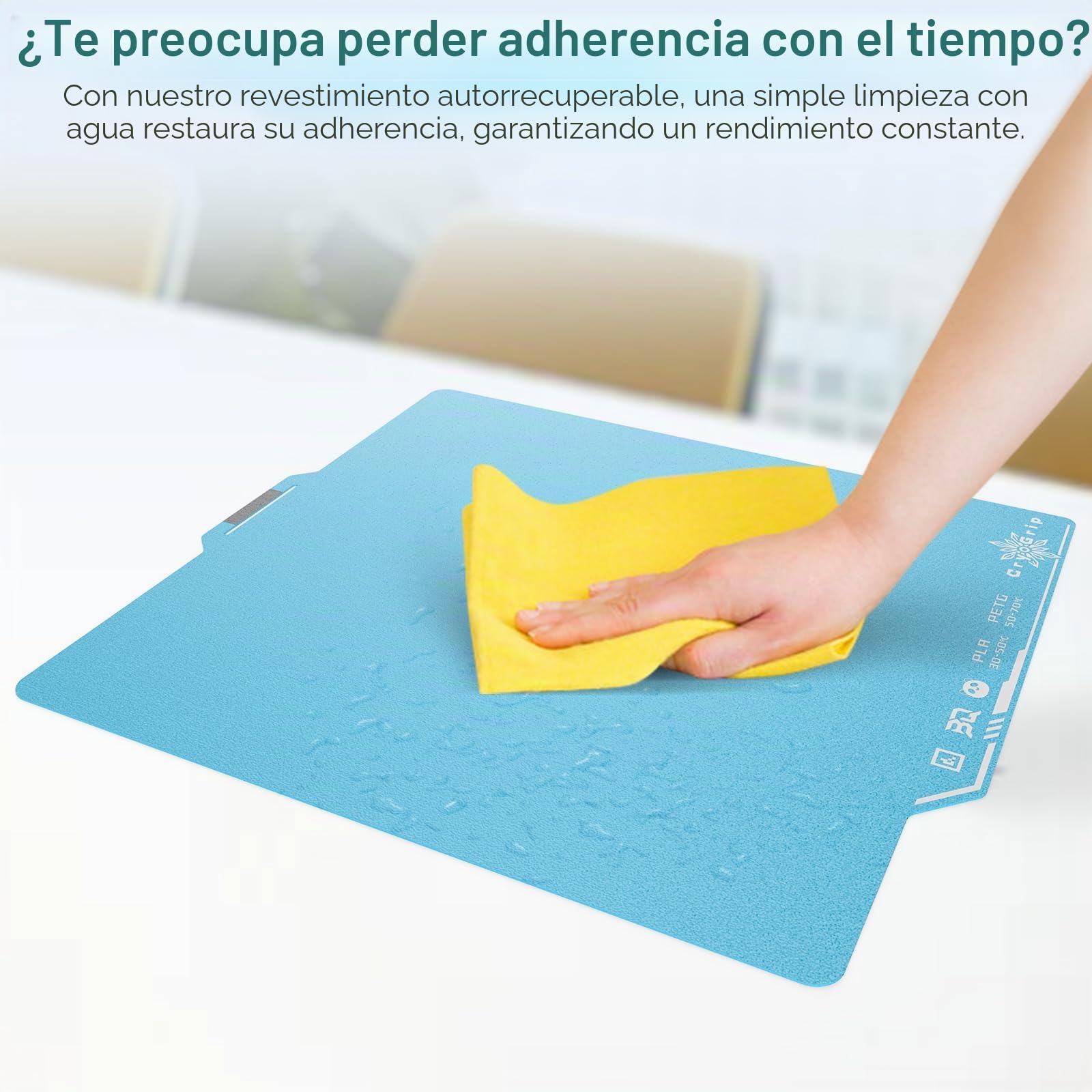 BIQU CryoGrip Pro Frostbite Panda Build Placa para Bambu-Lab P2S/P1S/P1P/X2D/X1C/X1E/A1, Habitación Temperatura Imprimir Fría Placa 257x257mm, Doble Lateral Grosero Texturado Primavera Acero Hoja