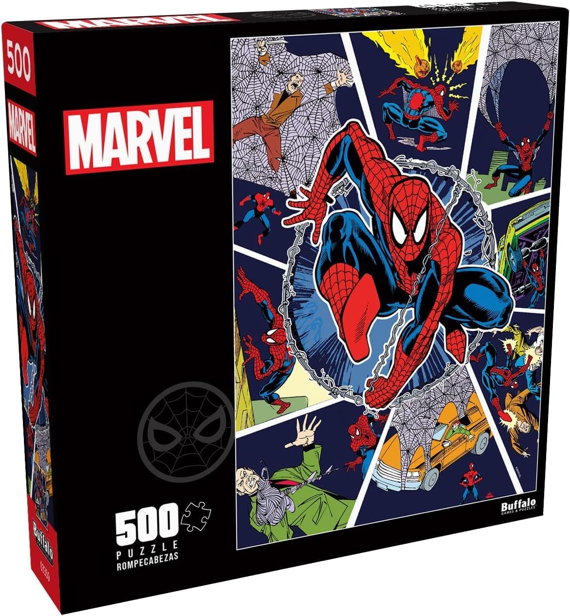 Buffalo Games - Marvel - Marvel's Spider-Man Spotlight - 500 Piece Jigsaw Puzzle for Adults -Challenging Puzzle Perfect for Game Nights - Finished Size is 21.25 x 15.00