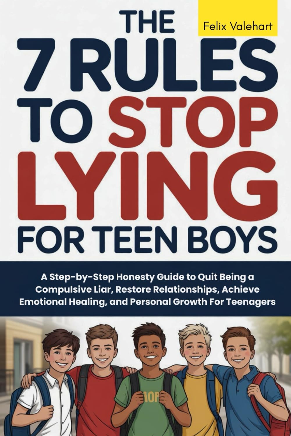 The 7 Rules To Stop Lying For Teen Boys: A Step-by-Step Honesty Guide to Quit Being a Compulsive Liar, Restore Relationships, Achieve Emotional Healing, and Personal Growth For Teenagers