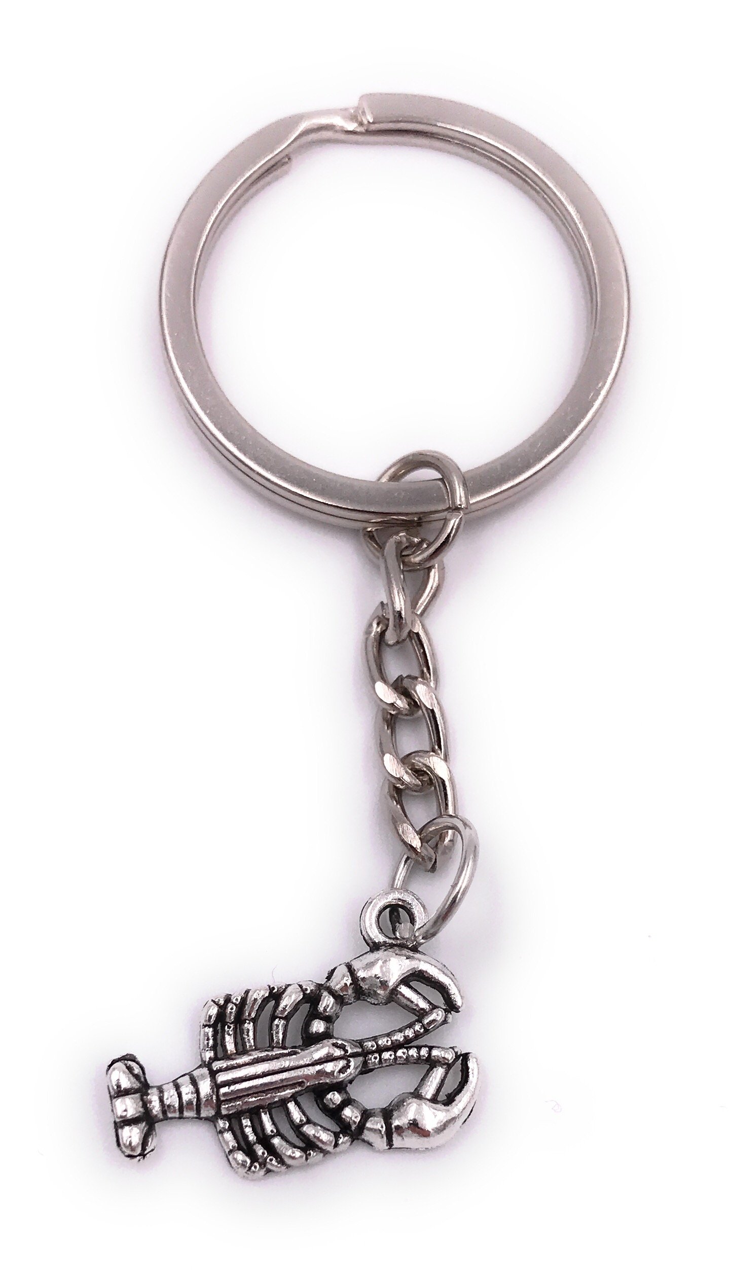 H-Customs Hummer Lobster Lobster Keychain Silver Metal Pendant