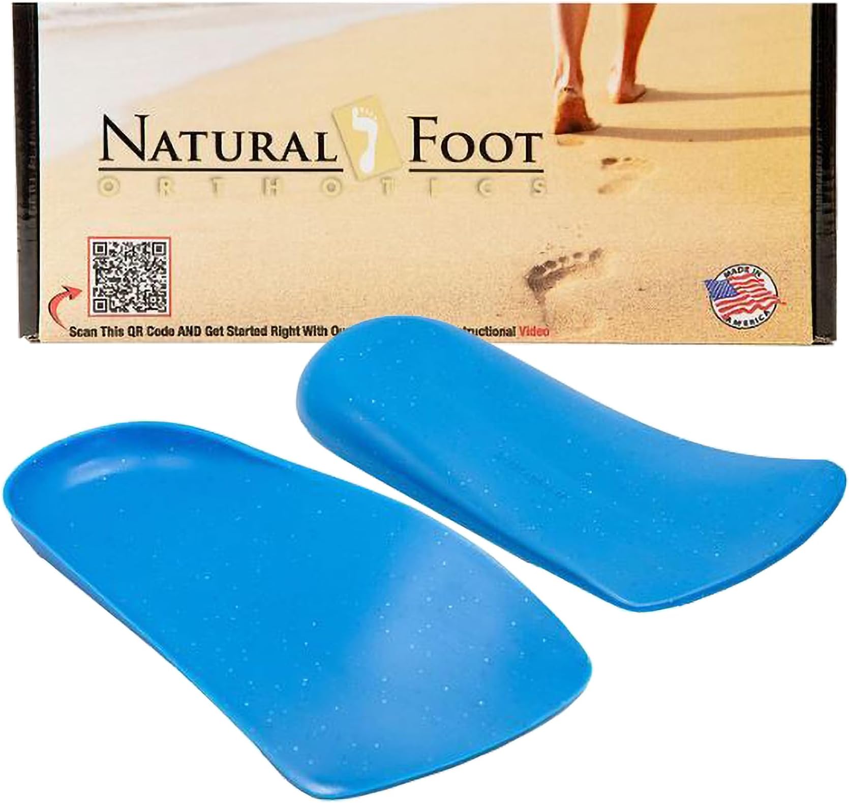Natural Foot Orthotics Cloud RX Firm 3/4 Arch Support Insoles | Semi-Flexible Inserts for Men & Women | Podiatrist Designed for Plantar Fasciitis & Foot Pain | Made in the USA
