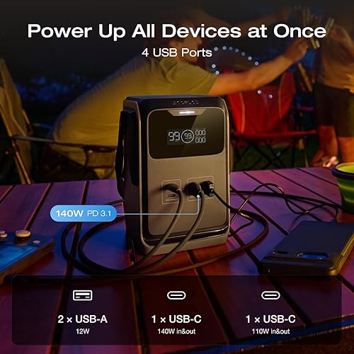 Miniatura 3 de EF ECOFLOW Estación de energía portátil Trail 200 DC con bolsa de viaje, batería LiFePO4 de 192 Wh, salida de CC de 220 W, banco de energía compacto