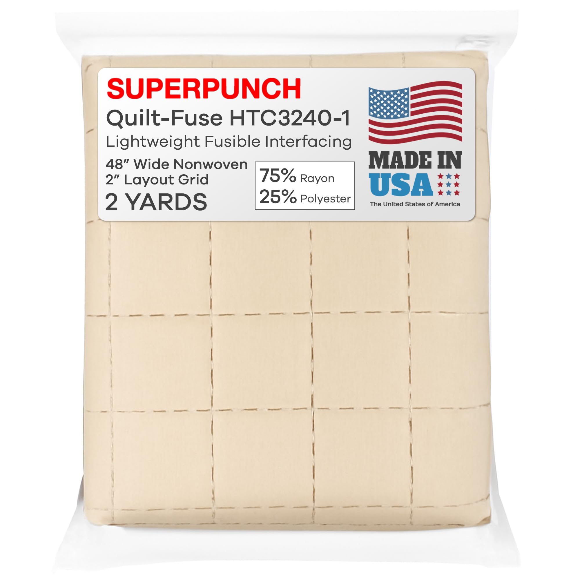 Superpunch Quilt-Fuse HTC3240-1 - 48 Inches Wide, Interlining/Interfacing Sold in 2 Yard Package