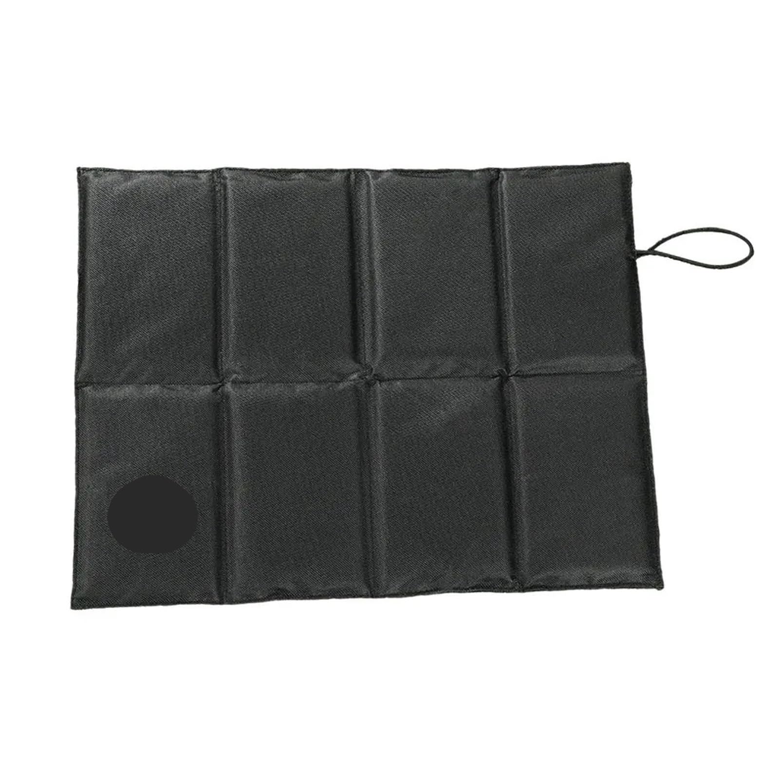 Coussin de siège pliable étanche en tissu Oxford noir pour camping et randonnée