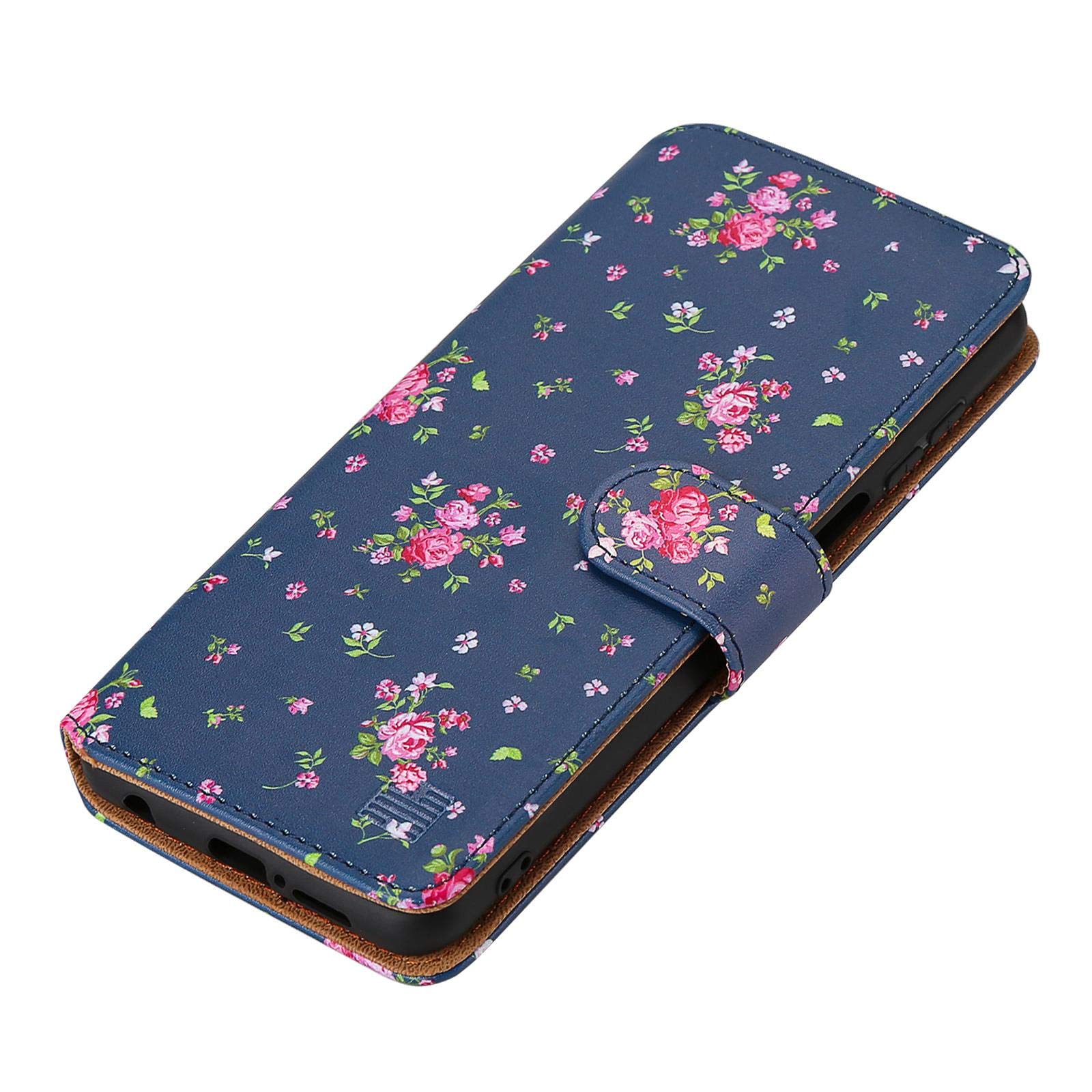 32nd Floreale Series 2.0 - Custodia a Portafoglio in Pelle PU per Xiaomi Redmi Note 9 PRO, Redmi Note 9 PRO Max & Redmi Note 9S, Pelle Sintetica con Comparti e Chiusura