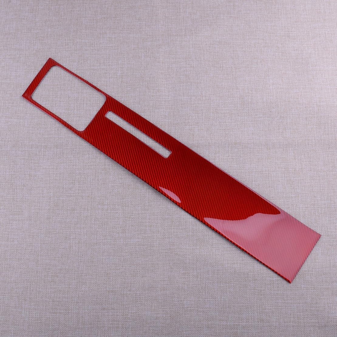 [Renewal Part] Car Interior Copilot Dashboard Panel Cover Trim Frame Red Carbon Fiber Fit for Dodge Challenger 2008-2010 2011 2012 2013 2014 [Replacement]