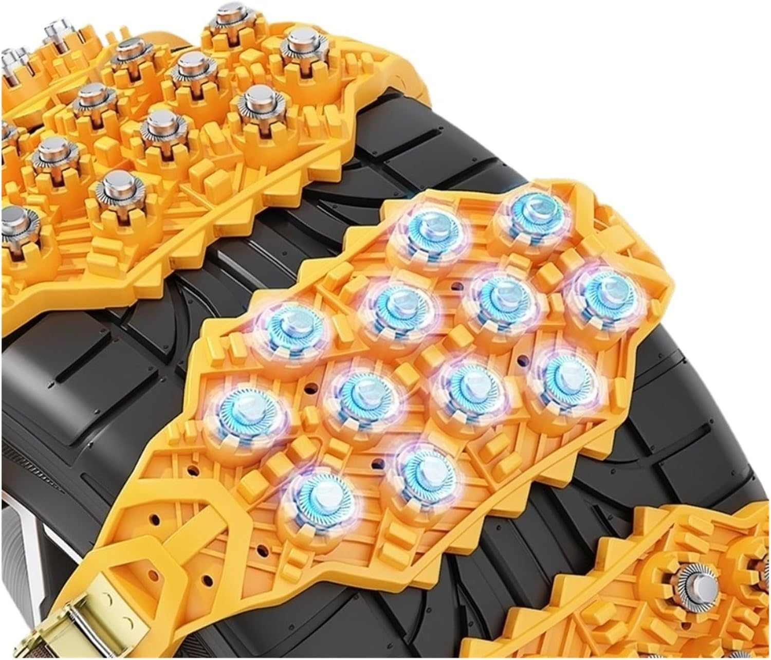 Car Tire -skid Chain Outdoor Snow Car Snow Universal -skid Ice Breaking -skid Chain Off Road Accessories(Yellow 1pcs)