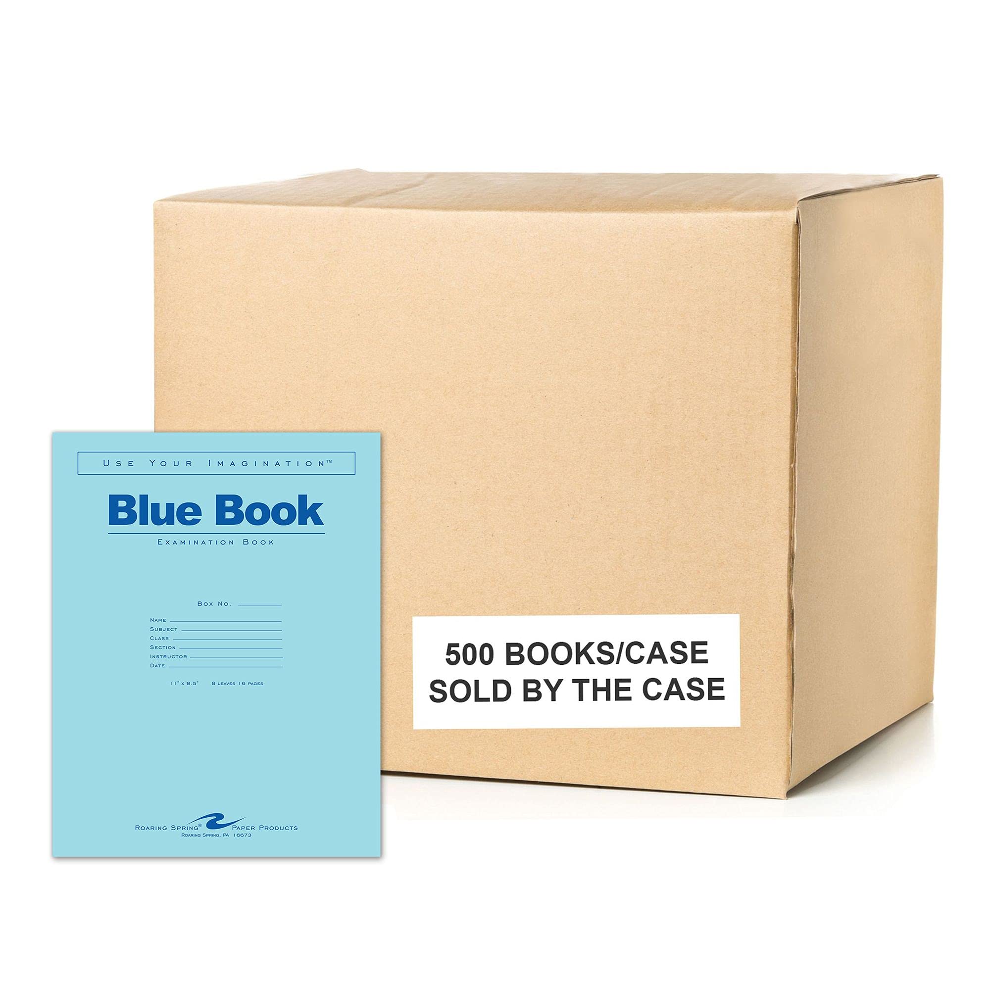 Roaring Spring Test Blue Exam Book, 1 Case (500 Total