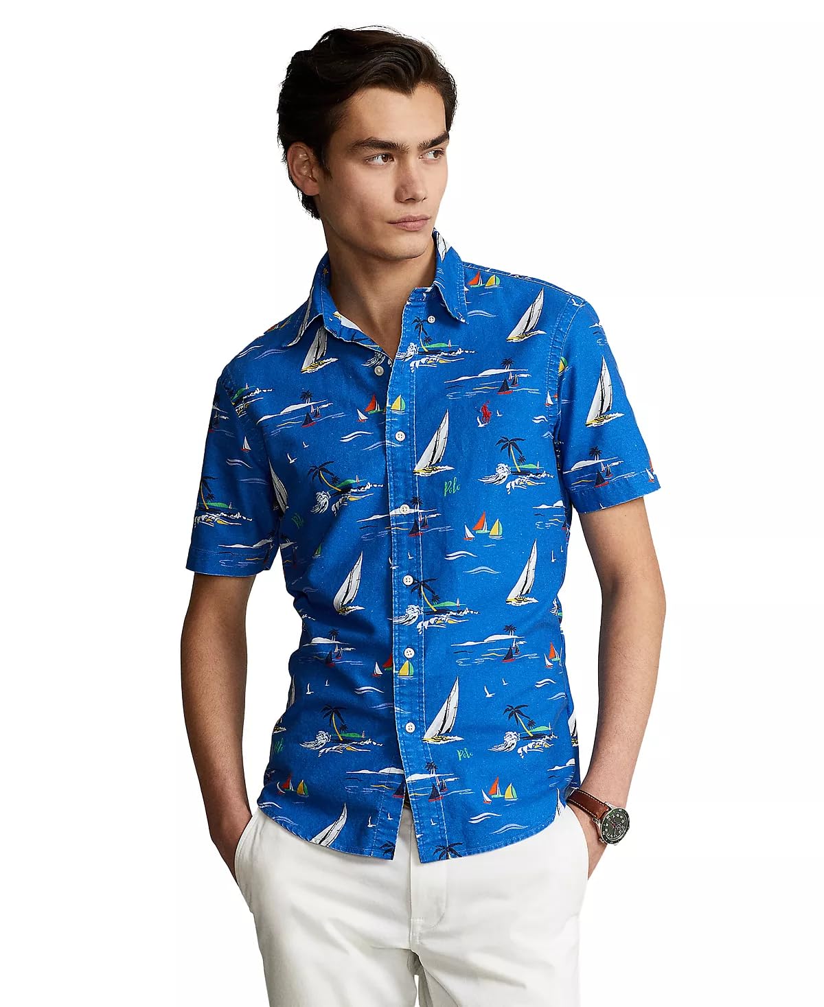 POLO RALPH LAUREN Men's Classic Fit Short Sleeve Oxford Shirt