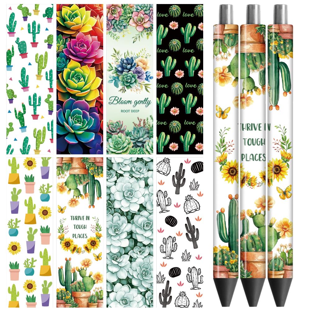 Peacoblue Simple Butterflies HD Print UV DTF Pen Wraps, 48PCS Waterproof